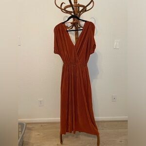 Burnt orange, long formal dress
